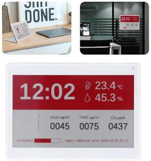 7.5inch E Paper Display, Cordless Bluetooth EInk Screen 3 Color, Edit by APP, Built in 4000mAh Battery, E Ink Display Suitable for Offices Libraries Warehouses Supermarkets