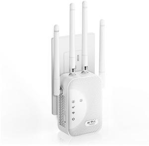 WiFi Extender Signal Booster, 2025 WiFi Booster 1200Mbps Dual Band 5GHz/2.4GHz Internet Extenders for Home, Wi-Fi Repeater with Ethernet Port Covers up to 36328 Sq.ft Range and More Devices (4 ANT)