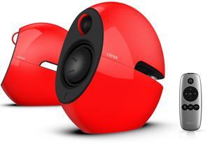 Edifier e25HD PC Speakers with Passive Bass Radiators & Bluetooth 5.3 LDAC for Desktop - Optical Input- 74W Near Field Powered Bookshelf Hi-Res Speakers with 24bit/96KHz Wired & 990Kbps Wireless, Red