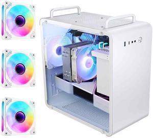 GOPIE Portable Al-Alloy ITX case with 3Pack 120mm ARGB Fans
