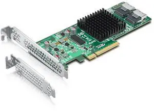 H!Fiber LSI SAS 9211-8i RAID Controller Card, 6Gb/s Internal HBA Card, LSI SAS2008 Chip, PCI Express 2.0 X8, 2X Mini SAS SFF-8087 Ports