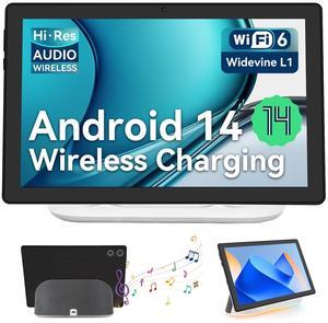 Tablet, Android 14 Tablet, 10 inch Tablets with Rechargeable Stereo Speaker Audio Dock, HD IPS Touch Screen, Otca-Core, 14GB RAM 64GB ROM 1TB Expansion, Wi-Fi 6, BT 5.3, Dual Camera, Google Tab 2025
