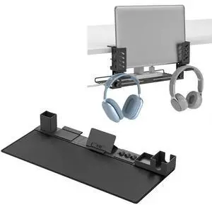 Desk Pad and Organizer Set and 3 in 1 Adjustable Desk Side Organizer,
