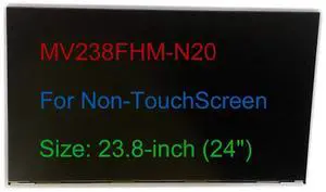 Krenew 23.8" Screen Replacement LCD LED Display 1920x1080 Full HD MV238FHM-N20 or Other Compatible Model (for Non-Touchscreen Computer)