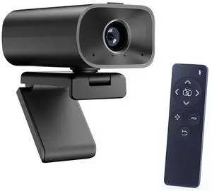 faskyticub 3 in 1 Webcam - HD Zoomable Webcam with Remote Control, Starvis Sensor, 5X Digital Zoom, Pro Web Camera with Dual Stereo Mics, for Zoom Skype Teams Twitch