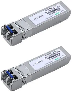 LINOVISION 10GBase-ER BIDI SFP+ Transceiver, 1310nm SMF, up to 10km, Duplex LC Connector, 10Gbps BIDI SFP+ Optical Transceiver for POE Switches with 10G SFP Port