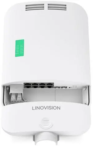 LINOVISION Outdoor 8 Ports Full Gigabit PoE Switch with 2 SFP Uplinks, L2 and Remotely Cloud Managed PoE Switch, Waterproof IP65, Total PoE Budget 140W