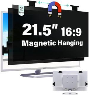 2 Pack Magnetic Computer Screen Privacy Shield 21.5 Inch 16:9 Hanging Monitor Anti-Glare & Privacy Filters Eyes Protection 21.5in Removable Protector Desktop Security Filter Dust-Free Film