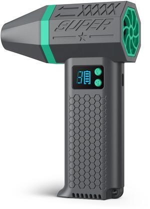 Compressed Air Duster, Electric Air Duster, 130000RPM Super Powerful Turbo, Dry Violent Jet Fan Air Blower, Rechargeable Computer Electronic Keyboard PC Fan Car Cleaning Refillable Air Duster, Green