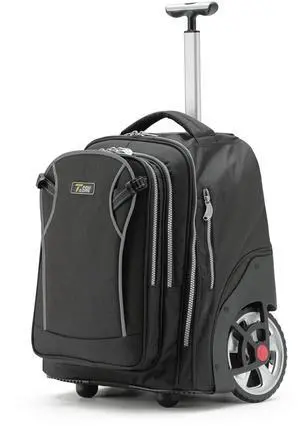 NEW TILAMI 20" Rolling Backpack for Teens Adults, Climbing Stairs Waterproof Backpack with Wheels for School Business Trave Camping with Laptop Compartment, Fit 17 Inch Laptop, Black