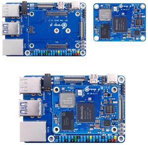 Orange Pi CM4 8G64GB with Base Board RK3566 Quad Core 64 Bit Single Board Computer, 1.8 GHz Frequency Wi-Fi & Bluetooth 5.0 Integrated RKNN NPU AI Accelerator (8G64G+Base Board)