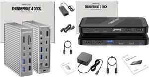 Ultimate Thunderbolt Dock Bundle - 20-Port Thunderbolt 4 & 11-Port Thunderbolt 3 Docking Stations, 40Gbps Speed, PD 100W/90W Charging, 8K & Dual 4K Display Support - Works with MacBook, Windows 10/11,