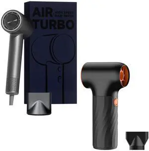 Truwelby 130,000 RPM High Speed Compressed Air Duster and High Speed Ionic Hair Dryer 75M/S 110000RPM Bundle Set