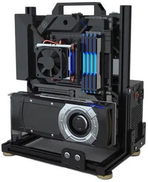 PC Test Bench Open Air Computer Case ITX Motherboard Chassis Aluminum Bracket DIY Bare Frame ITX Support 120 240 360 Liquid Cooling