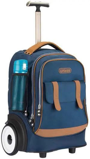 UNIKER Rolling Laptop Bag for 15.6 Inch Laptop,Roller Bag,Backpack with Wheels,20 Inch Wheeled Computer Bag,T5- Blue