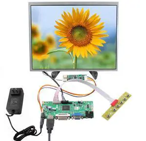 VSDISPLAY 12.1" 1024X768 LCD with DVI VGA Driver Board and Power Adapter 12V DC 2A Output