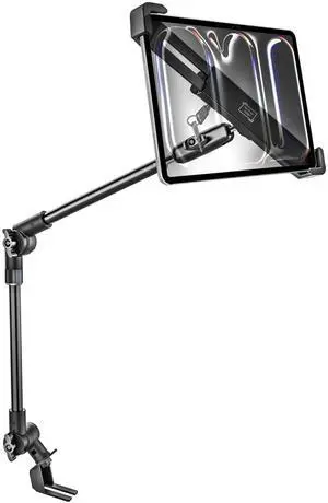Woleyi Anti-Theft Locking Car or Truck Seat Rail Tablet Mount, Heavy Duty Car Floor Security Holder with 360 Rotation Foldable Arm for 9-14" Tablets, iPad Pro, Air, Galaxy Tabs, Fire HD, Surface