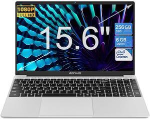 WOZIFAN 15.6" Traditional Laptop 6 GB DDR4 256 GB SSD J4105 (Up to 2.5Ghz) 4-Core Win 11 PC 1920x1080 FHD Dual WiFi BT 4.2 Support 1TB SSD Expand with Wireless Mouse for Work Entertainment-Silver