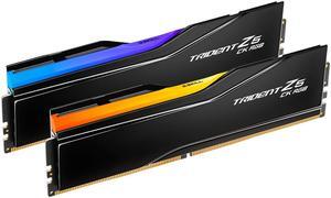 G.SKILL Trident Z5 CK RGB Series (Intel XMP 3.0) DDR5 RAM 48GB (2x24GB) 8800MT/s CL42-55-55-140 1.45V Desktop Computer Memory CUDIMM - Mirror Black (F5-8800C4255H24GX2-TZ5CRK)