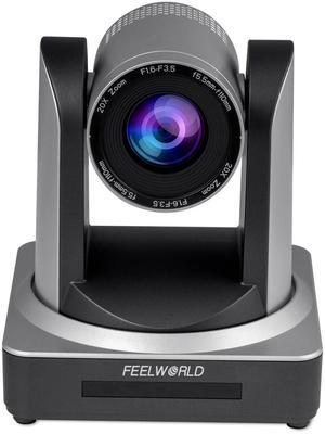FEELWORLD POE20X Simultaneous 3G SDI HDMI IP PTZ Camera 20X Optical Zoom Support PoE Full HD 1080P 60fps for Church Live Streaming Conference