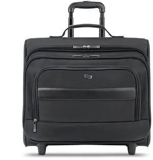 Solo New York Columbus 15.6-Inch Laptop Rolling Overnighter Case, Removable Sleeve, Black, B64
