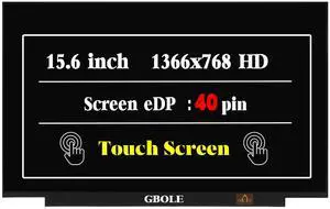 GBOLE Replacement for HP Notebook 15-DY 15-DY0013DX 15-DY1023DX 15-DY1043DX 15-DY1044NR 15-DY1074NR 15-DY1085NR 15-DY1032WM 15-DY1755CL 15-DY1731MS 15-DY1751MS 15-DY1771MS 15.6" HD LCD Touch Screen