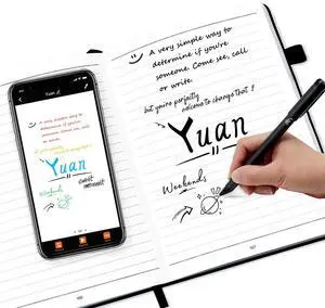 Smart Pen and Notebook - Smartpen Writing Set, Digital Smart pens for Note Taking, Real-time Sync for Digitizing, Storing, and Sharing Paper Notes, Compatible with ipad, iPhone and Android Smartphone