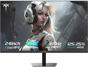 KTC 24 Inch Gaming Monitor FHD 1080P Fast IPS 165Hz, 125% sRGB 1ms HDR Zero-Frame Computer Monitor, HDMI 2.0, DisplayPort 1.4, FreeSync & G-Sync, Tilt, VESA Compatible, Eye Care