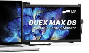 New Mobile Pixels Duex Max DS Portable Monitor for Laptops (2025 Upgraded), 14.1" Full HD IPS Laptop Screen Extender, USB C/HDMI Powered Plug and Play, Windows/Mac/Android/Switch Compatible