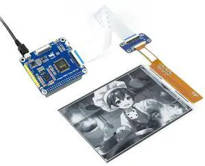 Waveshare 6inch E-Ink Display HAT Compatible with Raspberry Pi 4B/3B+/3B/2B/B+/A+/Zero/Zero W/WH/Zero 2W Series Boards 1448x1072 High Definition Black/White 16 Gray Scale Supports Partial Refresh