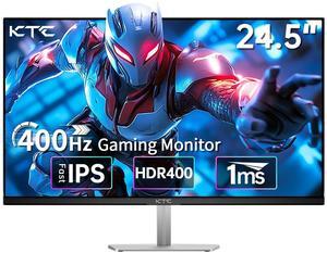 KTC 24.5 Inch 400Hz Gaming Monitor, FHD 1080P 240Hz Computer Monitor, Fast IPS, FreeSync/G-Sync Compatible, HDR400, DisplayPort x2 HDMI x2, VESA, Tilt Adjustable,H25X7
