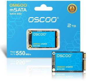 OM600 mSATA SSD 1TB SATA Rev.3.0, 540MB/s Read, 500MB/s Write, 3D TLC NAND Flash, Compact Design, Trim, NCQ, S.M.A.R.T Compatible with Desktop, All in One, Server, POS Machine, Laptop