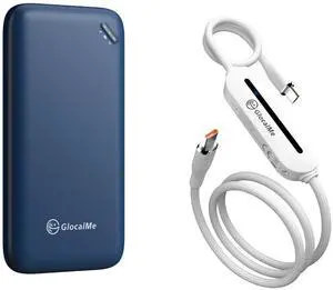 GlocalMe UniCord Charging Cable with 4G WiFi Mobile Hotspot and 8GB Datas + UPP 4G LTE Portable WiFi Hotspot Device for Travel
