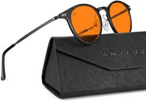 ANYLUV Blue-Light Glasses Men Gaming-Glasses: Blue Light Blocking Glasses with Lightweight Carbon Fibre for Eye Protection