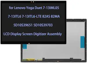 5D10S39651 5D10S39703 Screen Replacement for Lenovo Yoga Duet 7-13IML05 7-13ITL6 7-13ITL6-LTE 82AS 82MA LCD Display Touch Screen Digitizer Assembly (2160 x 1350)