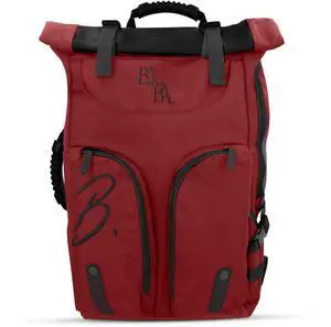 BABA Motoni Laptop Backpack - Limited Edition Waterproof Designer Office and College Backpacks for Women and Men with Multiple Pockets, Fits 17-Inch Laptop, 37 Liters, Red