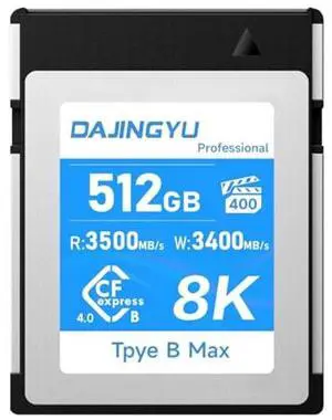 512GB CFexpress Type B 4.0 Memory Cards 3500MB/s Write&3400MB/s Read for 8K RAW Photo and Video Recording VPG400 Compatible with Nikon R5/R5C/Z8/Z9 Canon Cameras