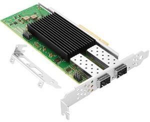 Euqvos PCIe Ethernet Network Card for Intel E810-XXVDA2 E810 Chipset PCIe 4.0 X8 25Gb Dual Port SFP28 LAN Card Support Windows Server/Windows/Linux/VMware/ESX