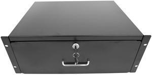 Server Cabinet Drawer Case Rack Drawer 19 Inch Rack Cabinet Mount Lockable Deep Drawer with Two Keys 14in Depth, Height 4U(7Inch) 19" W x 14" D x 7" H(CT14-4U, 4U14)