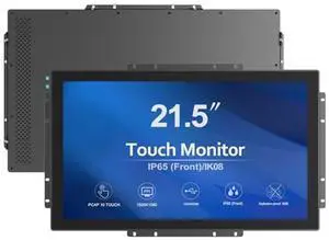 21.5 Inch Open Frame LCD Display Touch Screen Monitor HDMI VGA DVI Inputs 1000 Nits for Outdoor Kiosk