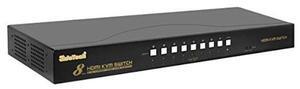 JideTech HDMI USB KVM Switch 8 Port Up to 4K@30Hz Resolution with USB 2.0 Hub Support Hotkey Mouse Switching for Linux, Windows, Mac, Unix