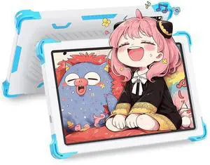 Android 14 Kids Tablet 10 inch Tablets for Kids with Protective Case, Toddler Tableta 10GB+64GB 512GB Expandable, Android Tablets with WiFi 6, BT5.2, Octa-Core, Parental Control, Dual Cam, Gift(Blue)