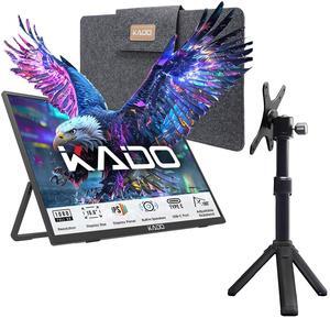 Kado Portable Monitor 15.6'' FHD 1080p VESA/Clamp Tripod Stand Set, USB-C HDMI Gaming Monitor Ultra-Slim IPS Display Built-in Speakers, External Monitor for Laptop PC Phone Mac Xbox PS4/PS5 Switch