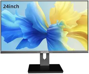 KESION 24 inch IPS Computer Monitor, FHD1080P 75HZ, HDMI and VGA inputs, 97% sRGB Color gamut Coverage, VESA 75 x 75mm Compatibility, Office Gaming and Home Computer Screens (Black)