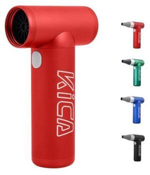 Kica Jetfan 1.0 Electric Air Duster Cordless Portable Cleaning Tool for Computer/Housework/BBQ/Outdoor/Camping/BarberStore/Car,Aluminum Body,Up to 86000RPM, Environmental Air Can Tool - Red