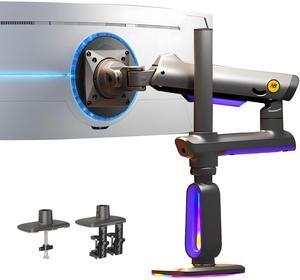 NB ERGONOMIC Gaming Monitor-Arm for Flat/Ultrawide/Curved Monitors 32 to 60 inch, Heavy Duty Stand Load up to 20 kg, VESA 75/100 mm Monitor Mount G80