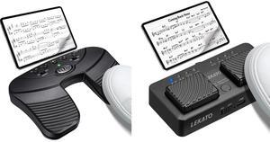 LEKATO Bluetooth Page Turner Pedal Rechargeable Foot Pedal Portable Page Turner Pedal Wireless Music Page Turner Pedal for Phones App Controller Ipad Tablets Anti Skid Portable Page Turner Pedal