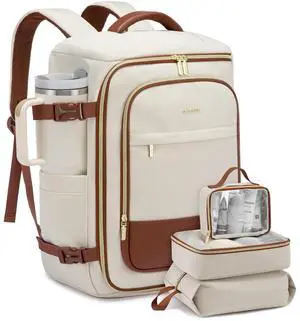 LOVEVOOK Large Travel Backpack for Women, 40L TSA Approved Backpack with 3 Packing Cubes, Personal Item Bag Fits 17" Laptop, Water-Resistant Carry On Luggage for Women, Travel Carry On Bag