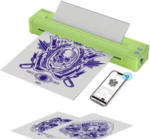 Meiyunprt Tattoo Stencil Printer, Wireless Stencil Printer for Tattooing, Bluetooth Tattoo Machine Kit for Tattoo Artists & Tattoo Beginners, Compatible with Smartphone Tablet & PC
