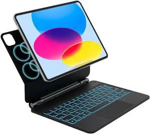 Otuoor Keyboard Case for ipad 11th (A16, 2025) and iPad 10th Generation (10.9" 2022), Magic Keyboard for iPad 10th Generation with Multi-Touch Trackpad, Floating Cantilever Stand, Backlit Keys (Black)
